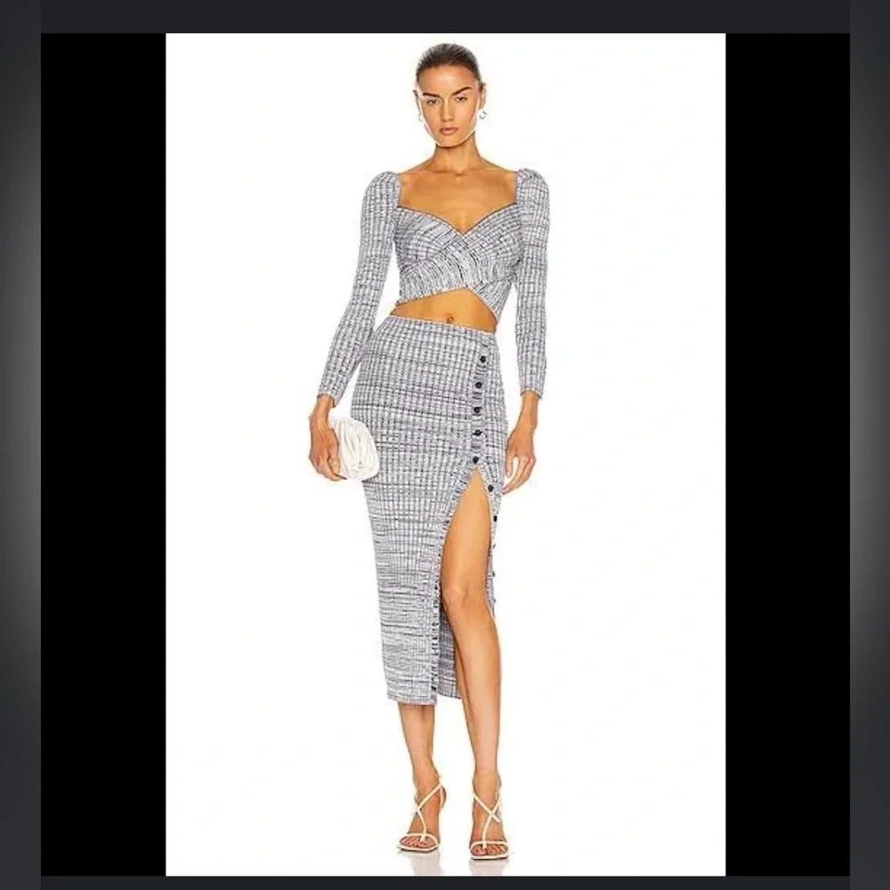 <3 Self Portrait Knit Crop Top